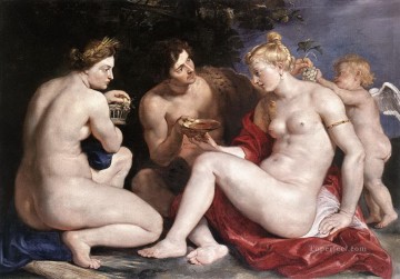 Pedro Pablo Rubens Painting - Venus Cupido Baco y Ceres Peter Paul Rubens